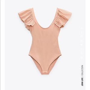 Zara ruffle bodysuit NWT